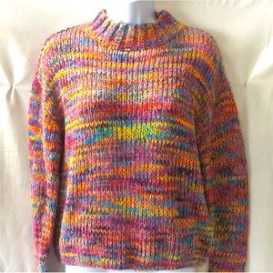 Sweet and Fuzzy Candy Color Rainbow Sweater by hooked up RN 73352